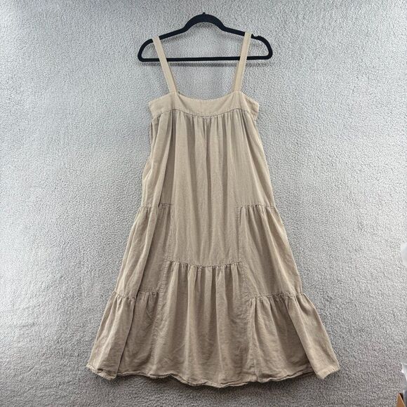 Jenni Kayne Tiered Cotton Linen Sundress in Willow Beige Neutral Size Small - Picture 2 of 11